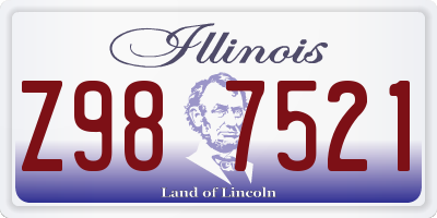 IL license plate Z987521