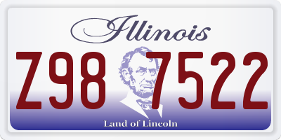 IL license plate Z987522