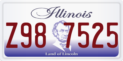 IL license plate Z987525