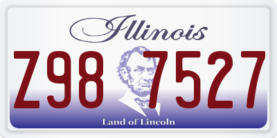 IL license plate Z987527