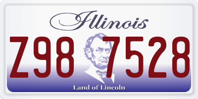 IL license plate Z987528