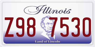 IL license plate Z987530