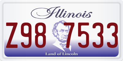 IL license plate Z987533