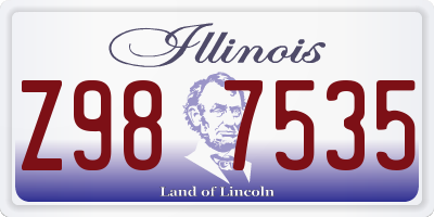 IL license plate Z987535