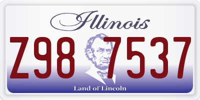 IL license plate Z987537