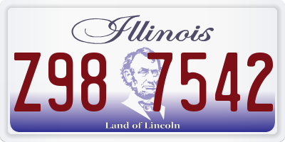 IL license plate Z987542