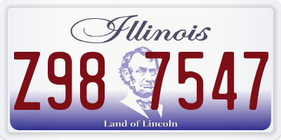 IL license plate Z987547