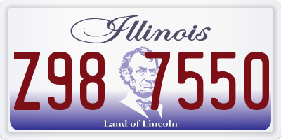 IL license plate Z987550