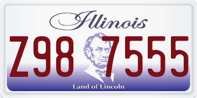 IL license plate Z987555