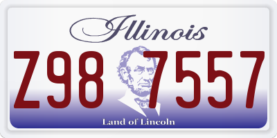 IL license plate Z987557