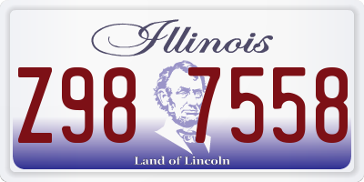 IL license plate Z987558