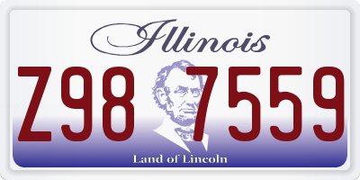 IL license plate Z987559