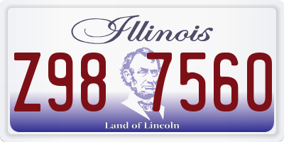 IL license plate Z987560