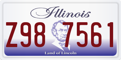 IL license plate Z987561