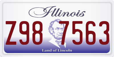 IL license plate Z987563