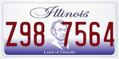 IL license plate Z987564