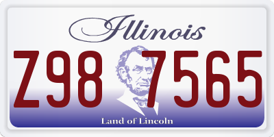 IL license plate Z987565