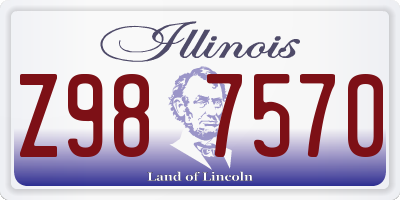 IL license plate Z987570