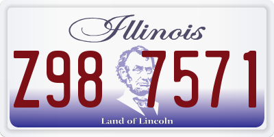 IL license plate Z987571