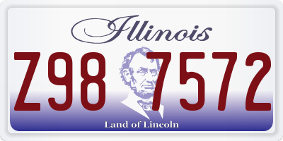 IL license plate Z987572