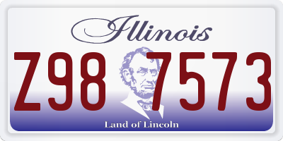 IL license plate Z987573