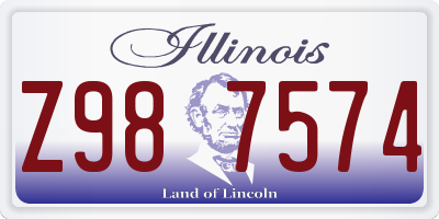 IL license plate Z987574