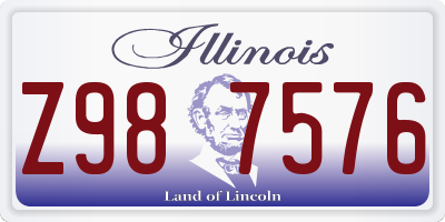 IL license plate Z987576