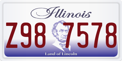 IL license plate Z987578