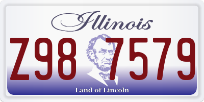 IL license plate Z987579