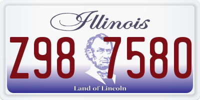 IL license plate Z987580