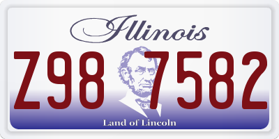 IL license plate Z987582