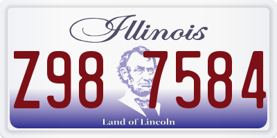 IL license plate Z987584