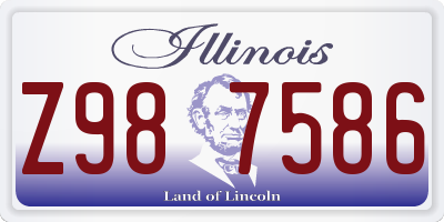 IL license plate Z987586