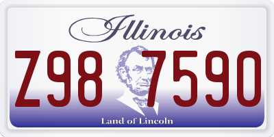 IL license plate Z987590