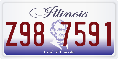 IL license plate Z987591