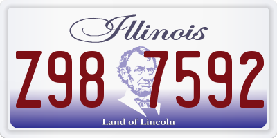 IL license plate Z987592