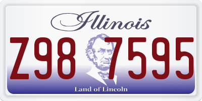 IL license plate Z987595