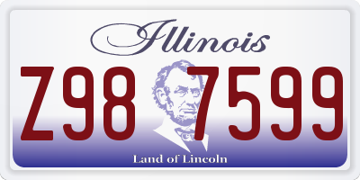 IL license plate Z987599