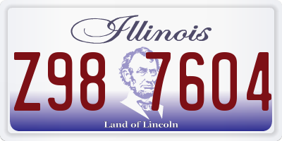 IL license plate Z987604