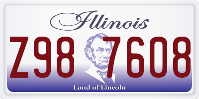 IL license plate Z987608