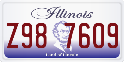 IL license plate Z987609