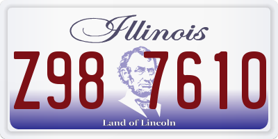 IL license plate Z987610