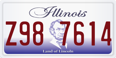 IL license plate Z987614