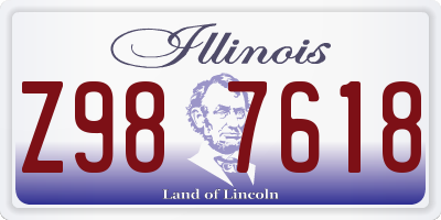 IL license plate Z987618