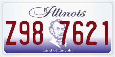 IL license plate Z987621