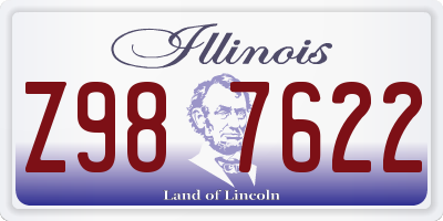 IL license plate Z987622