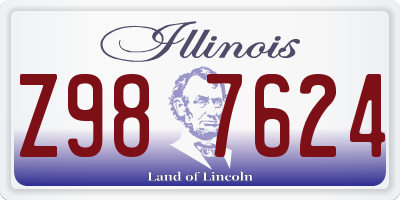 IL license plate Z987624