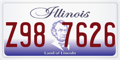 IL license plate Z987626