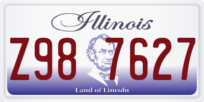 IL license plate Z987627