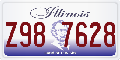 IL license plate Z987628